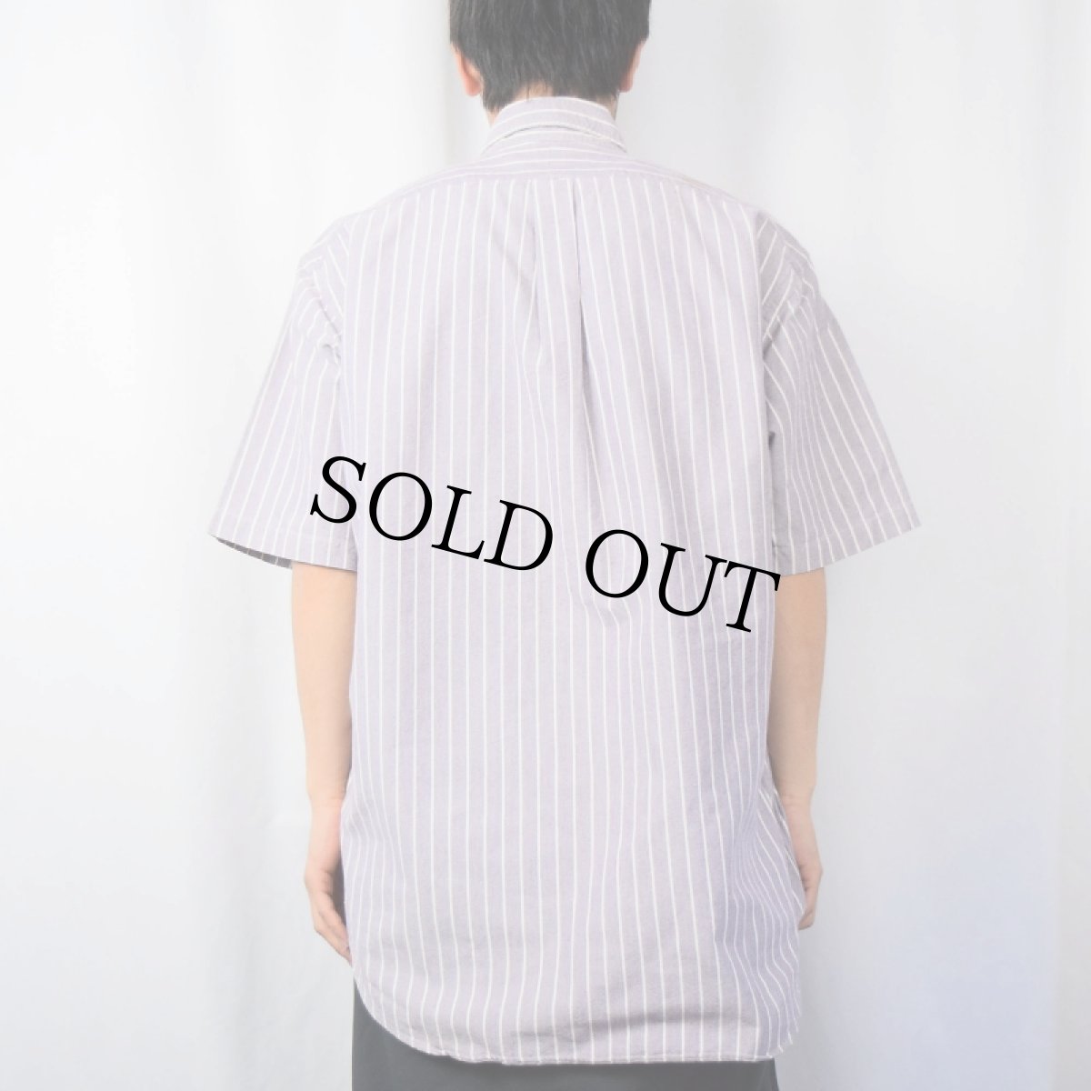 画像3: Ralph Lauren "BLAIRE" ストライプ柄 コットンボタンダウンシャツ L (3)