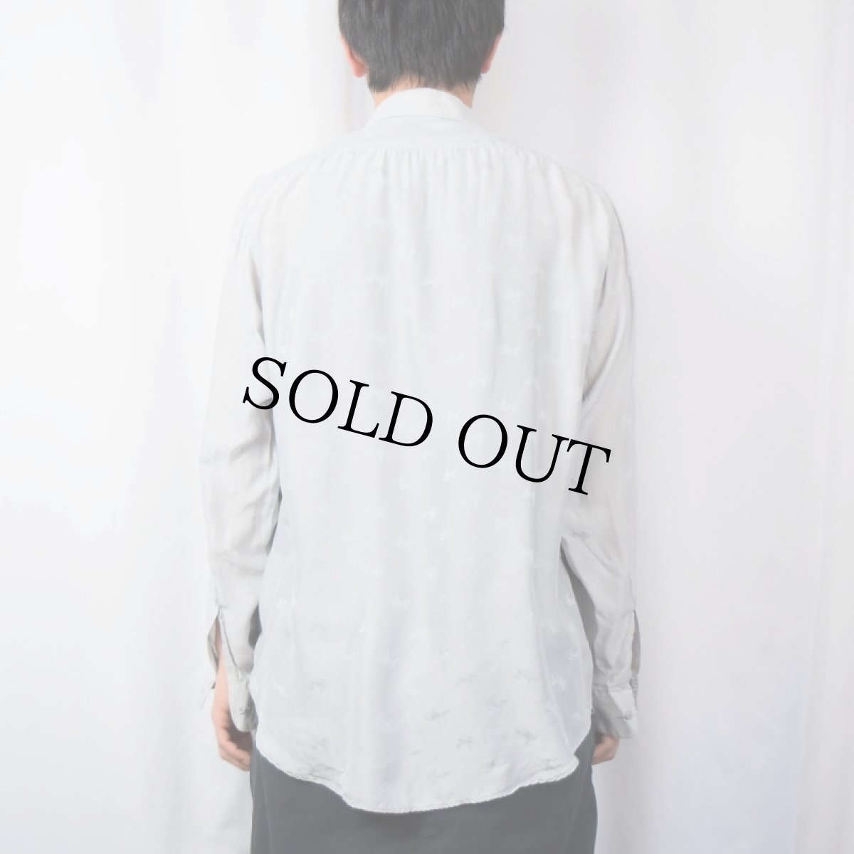 画像3: New Fashion 馬車柄 シルクシャツ SIZE16 1/2 (3)