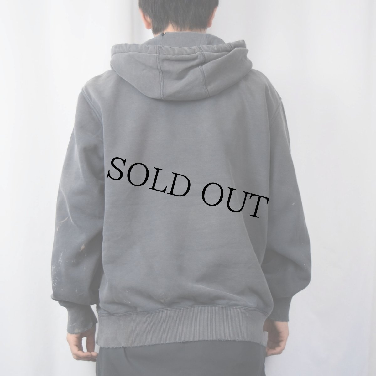 画像3: Carhartt ペンキペイント ハーフジップスウェットフーディー (3)