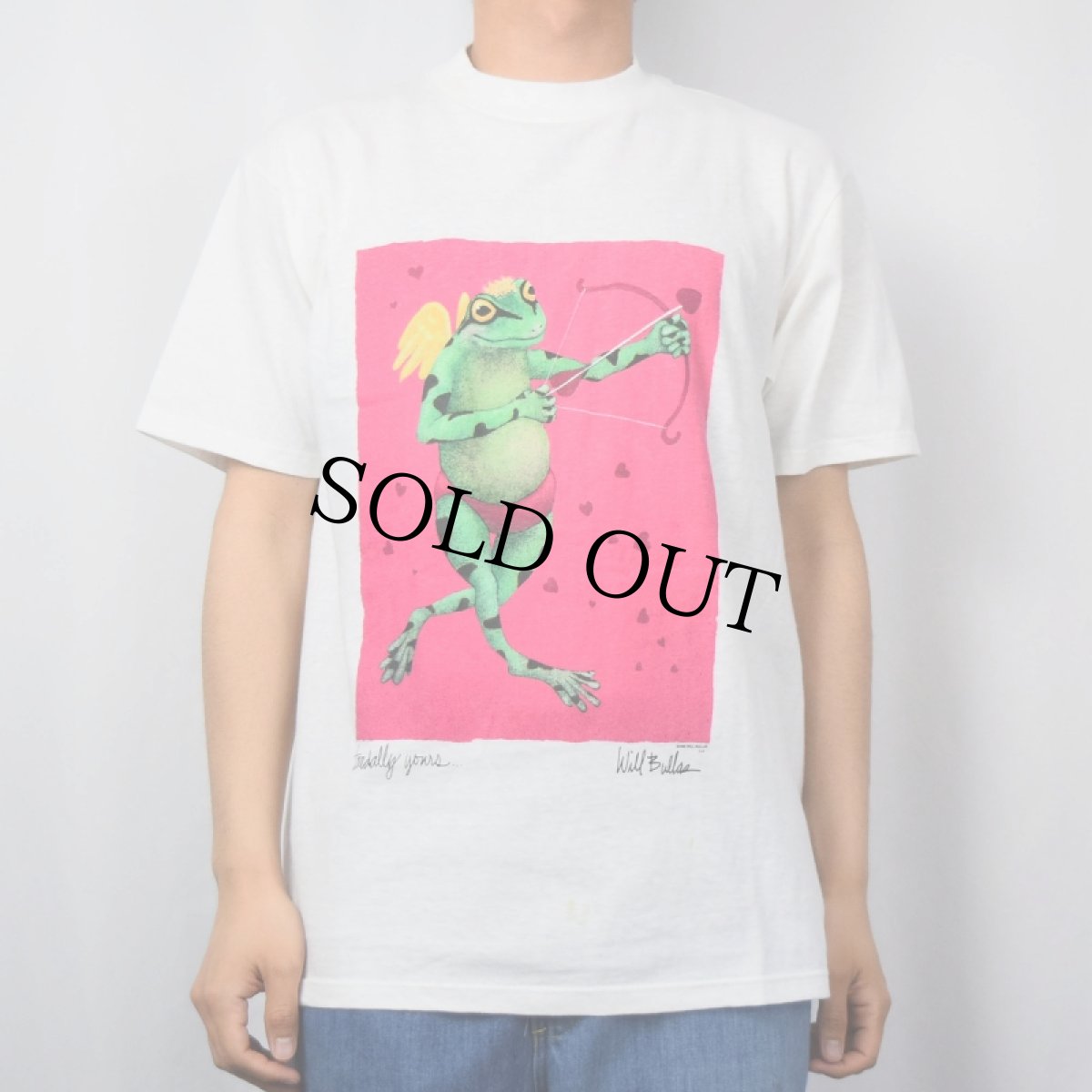 画像2: 90's Will Bullas USA製 "toadally yours..." アートプリントTシャツ M (2)