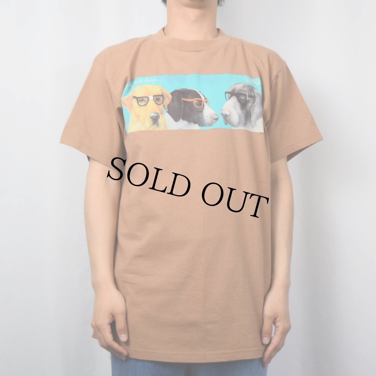 画像2: 90's Will Bullas "the nerd dogs..." アートプリントTシャツ L (2)