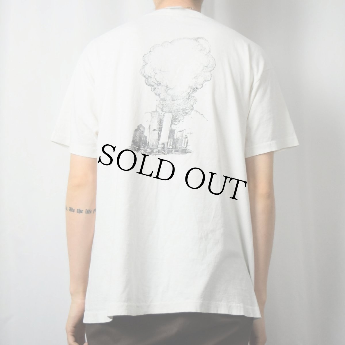 画像4: 90's "WORLD TRADE CENTER BLAST" アメリカ同時多発テロ事件プリントTシャツ XL (4)