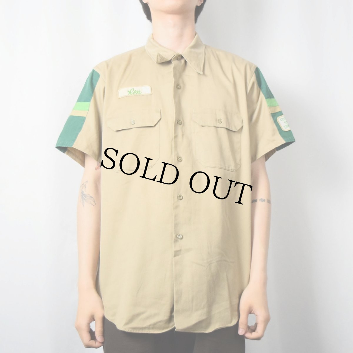 画像2: 80's BIG MAC ワッペン付き ワークシャツ (2)