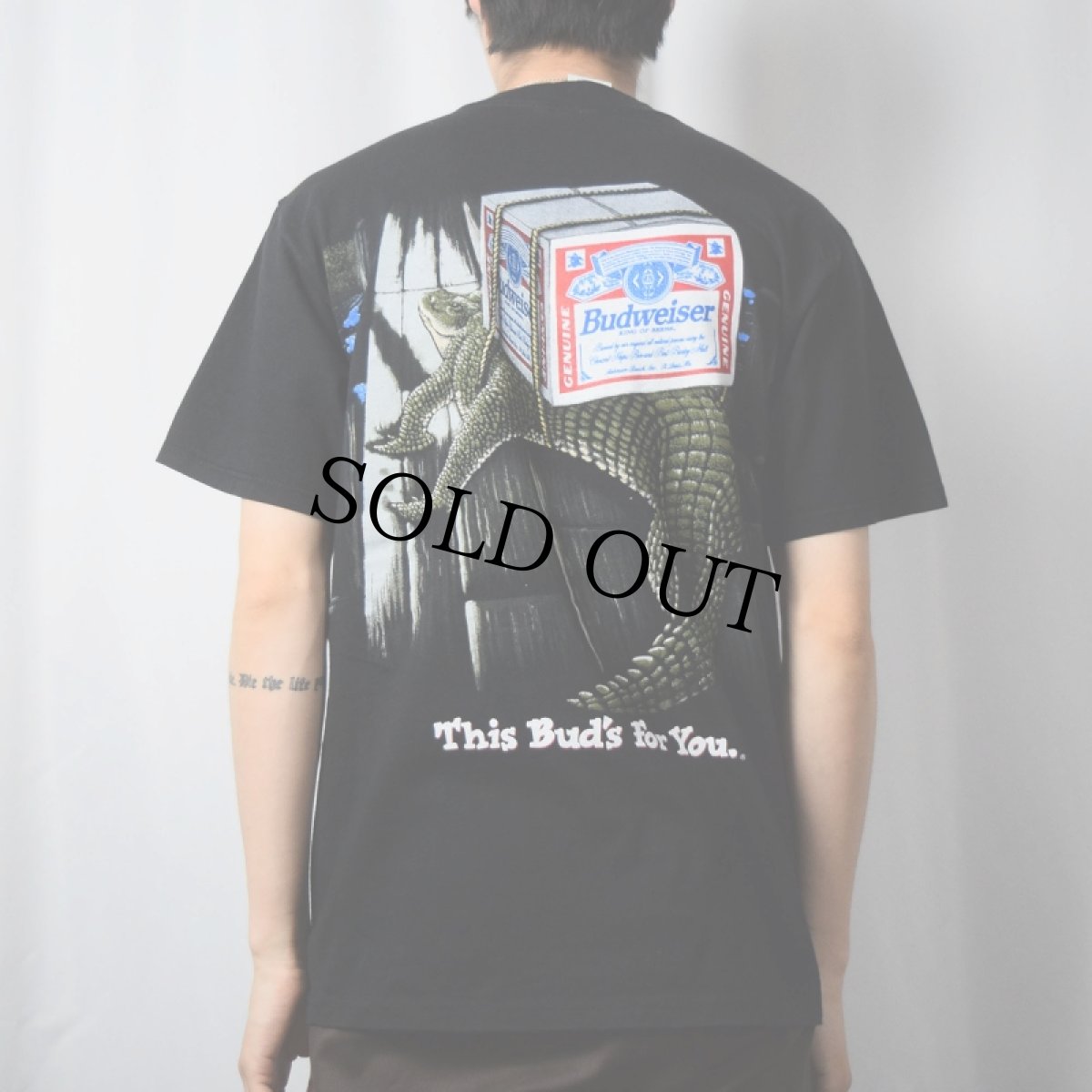 画像4: 90's Budweiser USA製 ビールメーカープリントTシャツ L (4)