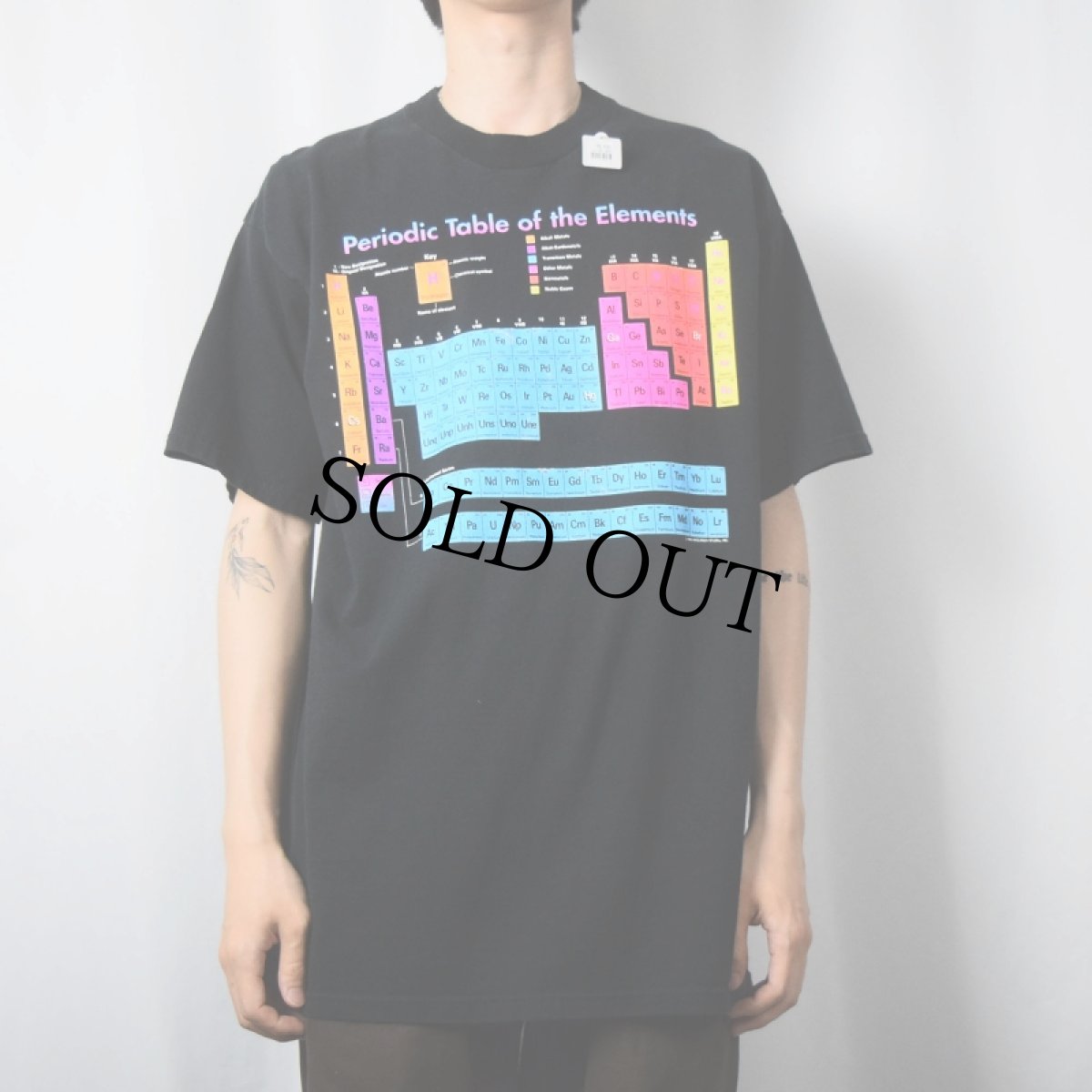 画像2: 90's "Periodic Table of the Elements" 周期表プリントTシャツ XL (2)