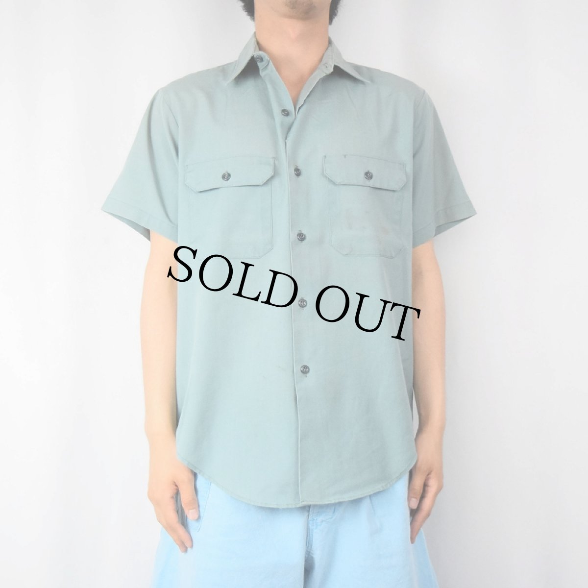 画像2: 70's BIG MAC ポリエステル×コットンシャツ (2)