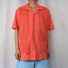 画像2: 80's〜 Villanueva プリーツデザイン キューバシャツ SIZE40 (2)