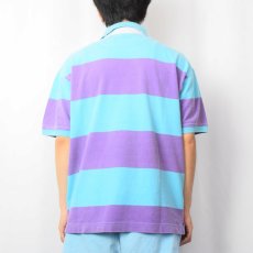 画像3: 【SALE】 90's GAP ボーダー柄 鹿の子ポロシャツ M (3)