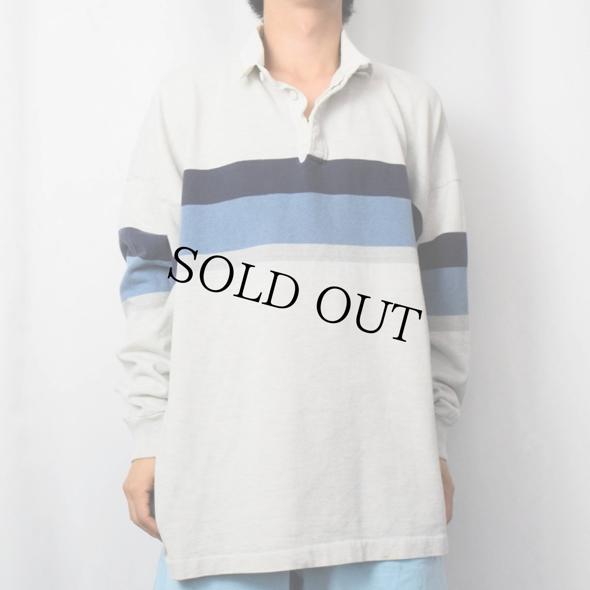 画像2: 80〜90's L.L.Bean USA製 ボーダー柄 ラガーシャツ XXL (2)