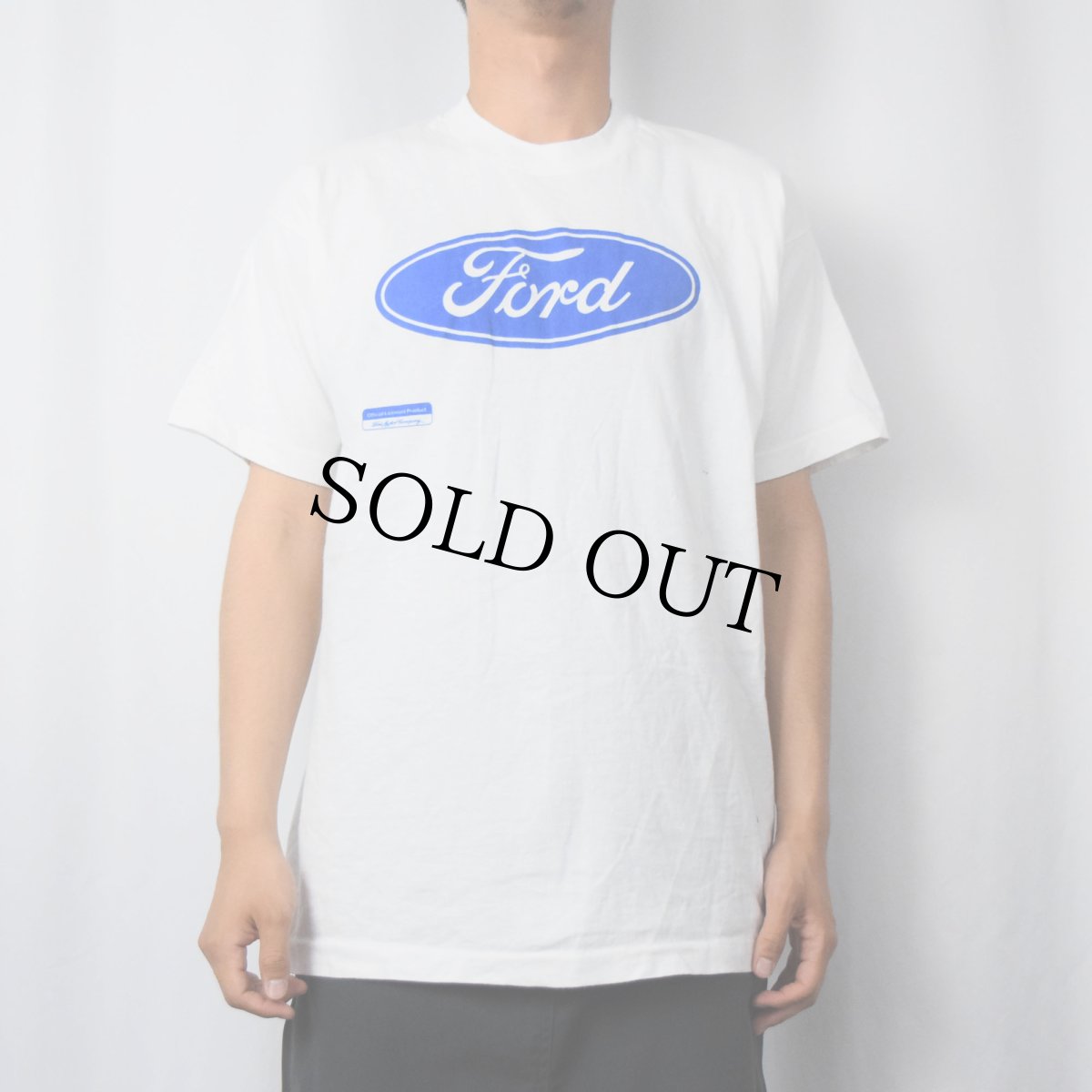 画像2: 90's Ford 自動車メーカー ロゴプリントTシャツ L (2)