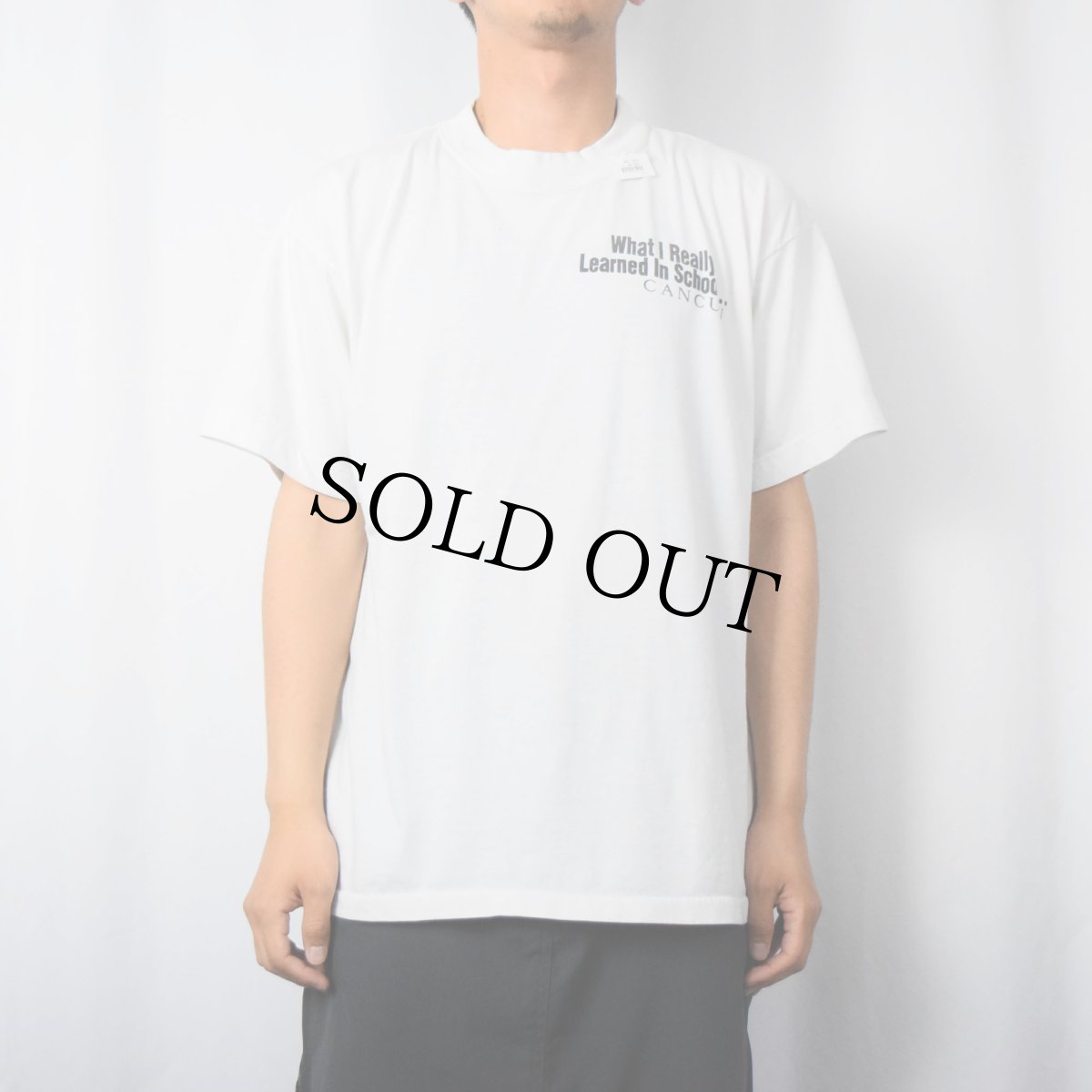 画像3: "What I really Learned In School" ビールイラストプリントTシャツ (3)