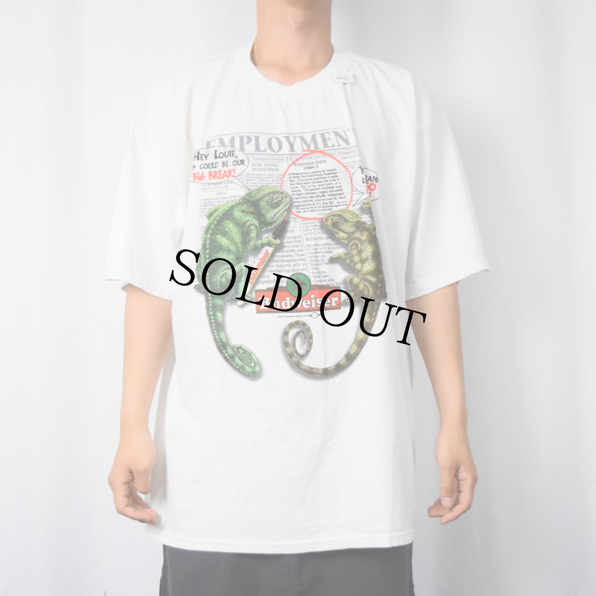 画像2: 90's Budweiser ビールメーカープリントTシャツ XL (2)