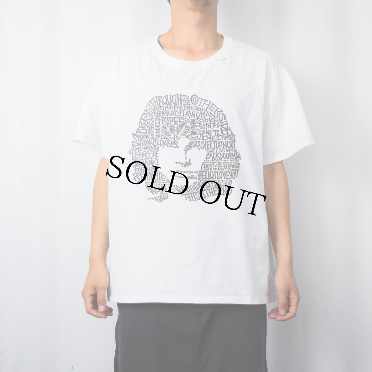 画像2: The Doors "JIM MORRISON" ロックミュージシャンプリントTシャツ XL (2)