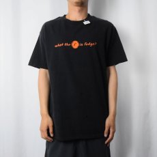 画像2: USA製 "what the F is fudge?" プリントTシャツ BLACK L (2)