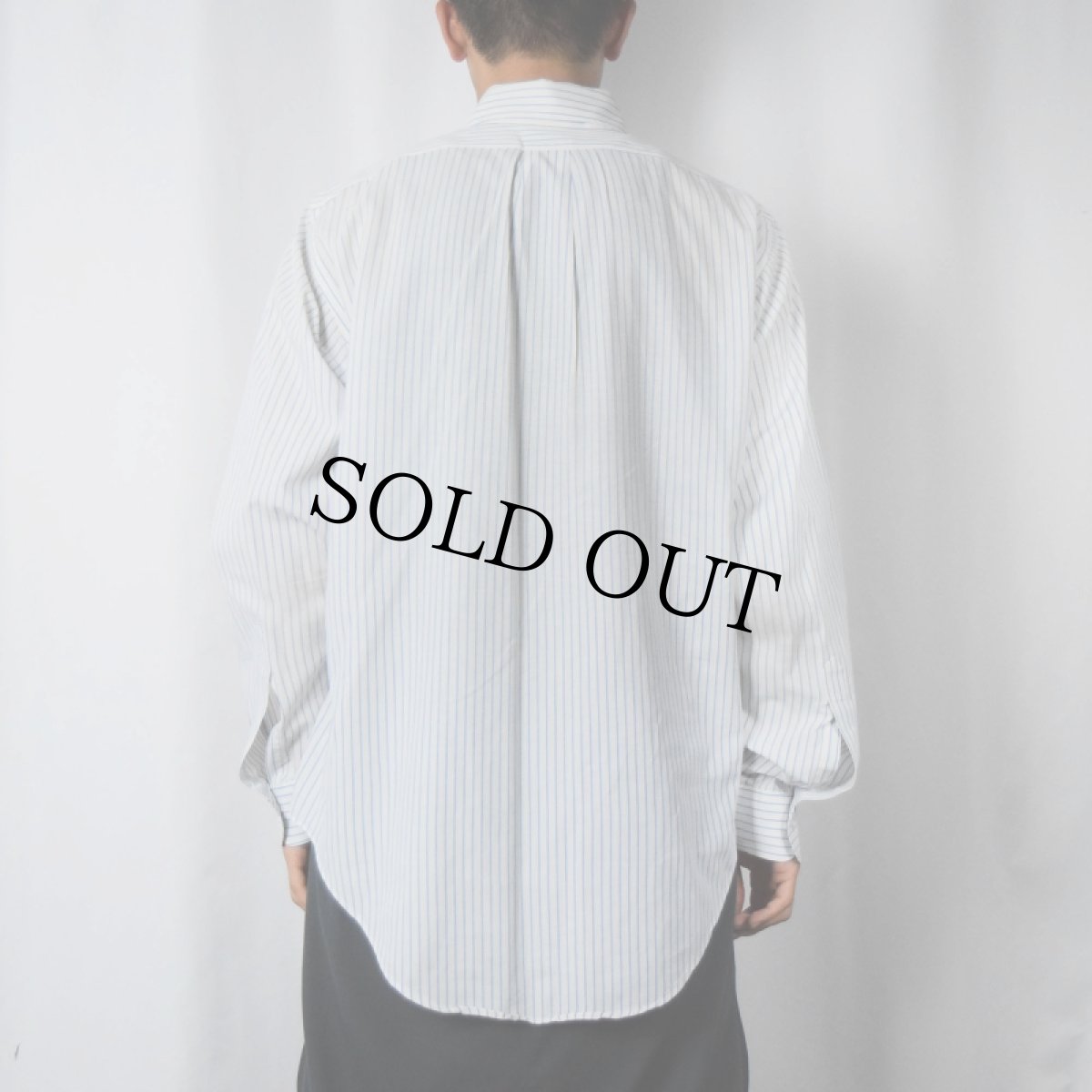 画像3: 70’s Brooks Brothers 6ボタン ストライプ柄 コットン×ポリエステルボタンダウンシャツ SIZE16-3 (3)