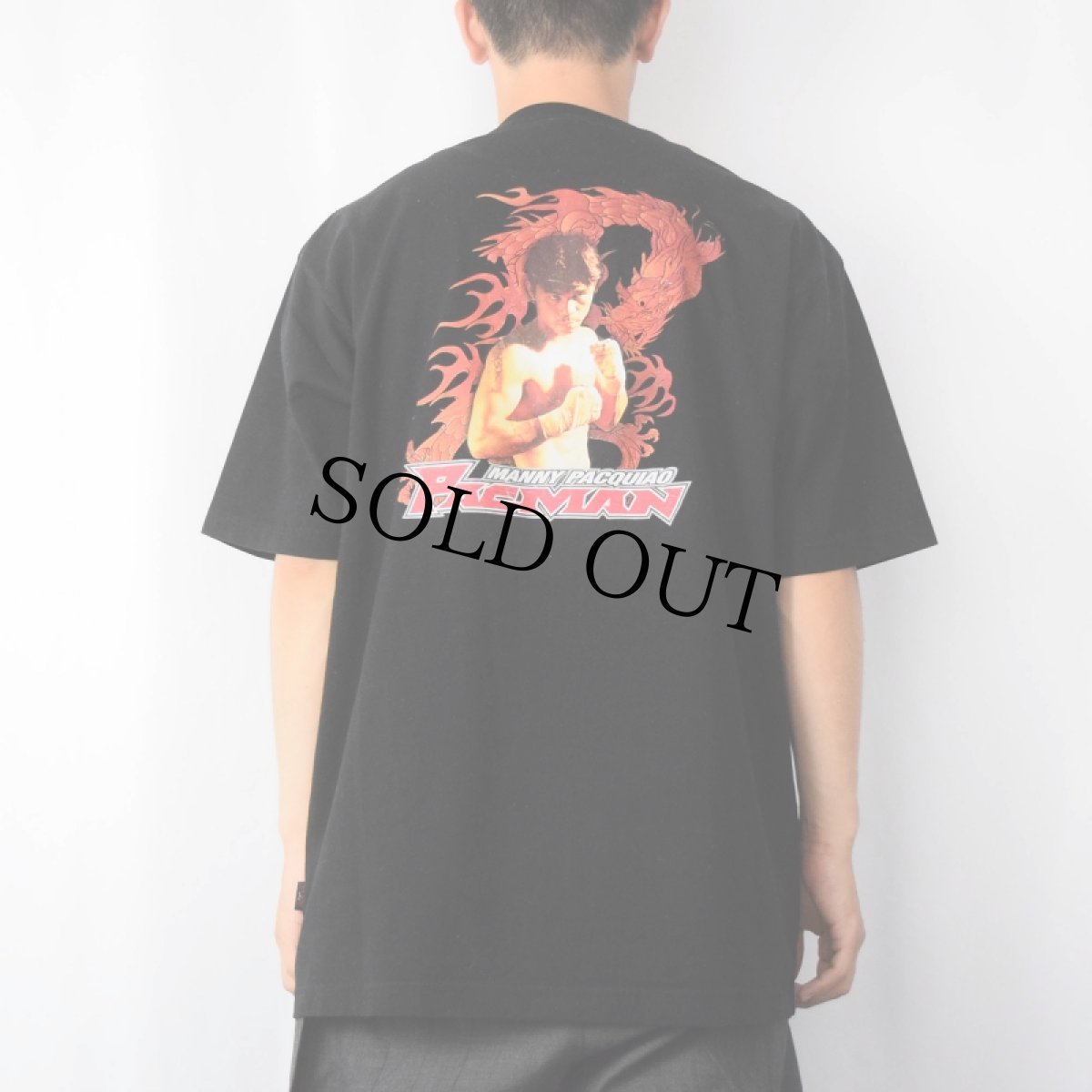 画像4: Manny Pacquiao "NO FEAR" ボクサープリントTシャツ BLACK (4)