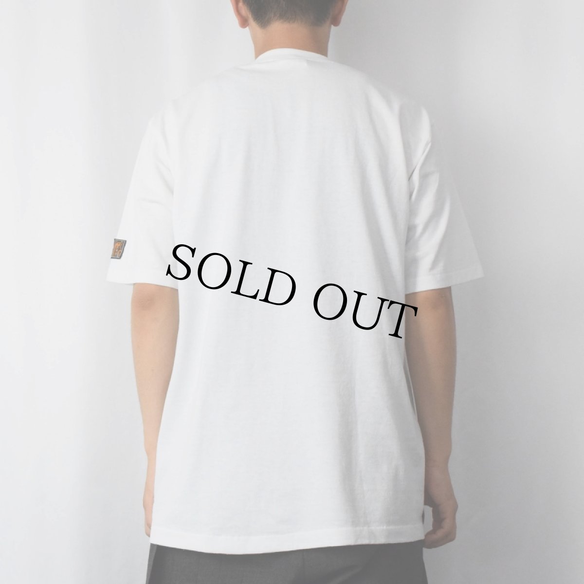 画像3: 90's CANADA製 "no take-chew Bampa" メモリアルフォトプリント ポケットTシャツ L (3)