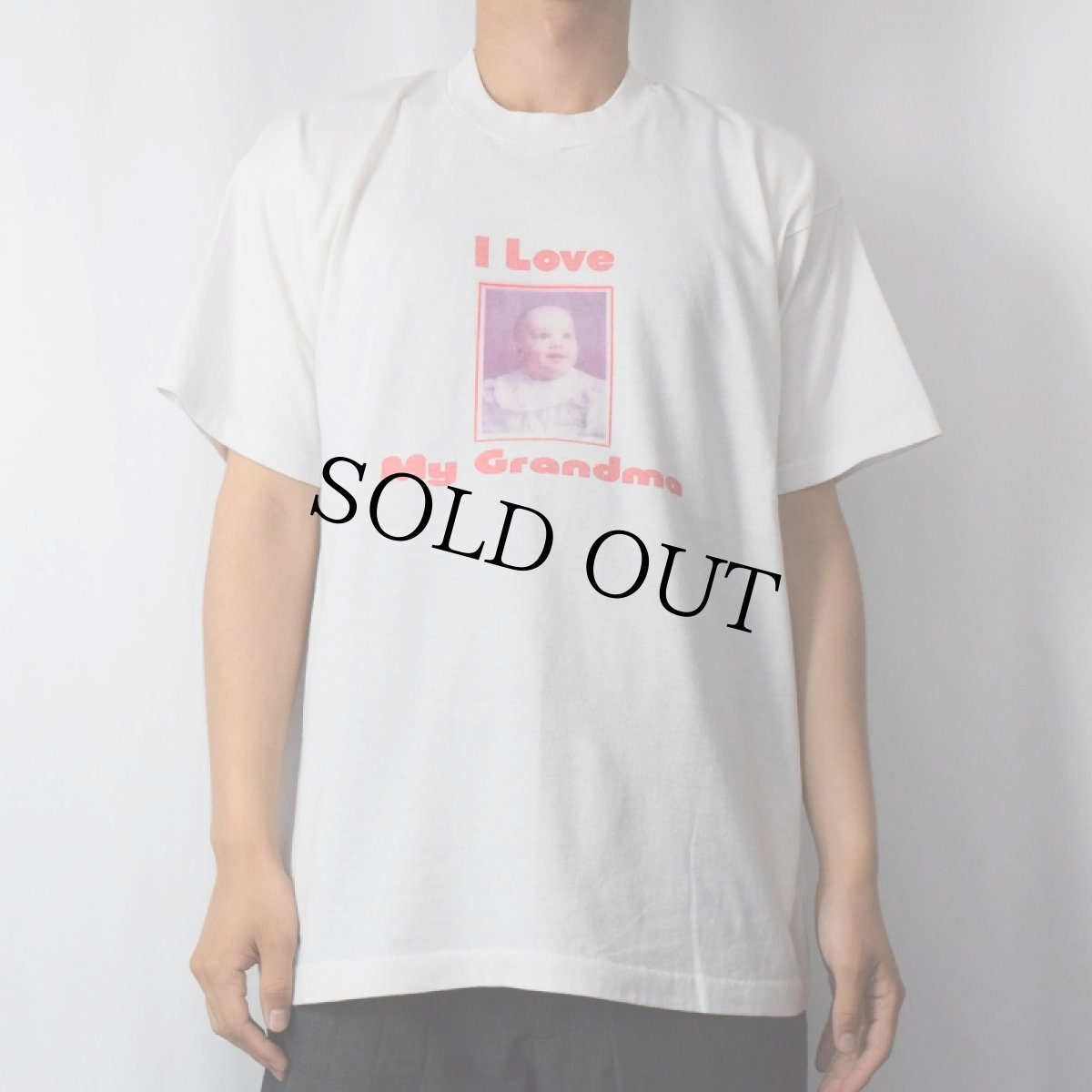画像2: 90's CANADA製 "I Love My Grandma" メモリアルフォトプリントTシャツ XL (2)