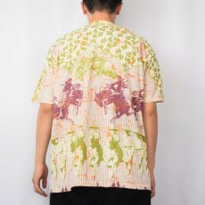画像3: 90's USA製 カウボーイ柄 大判プリントTシャツ XL (3)