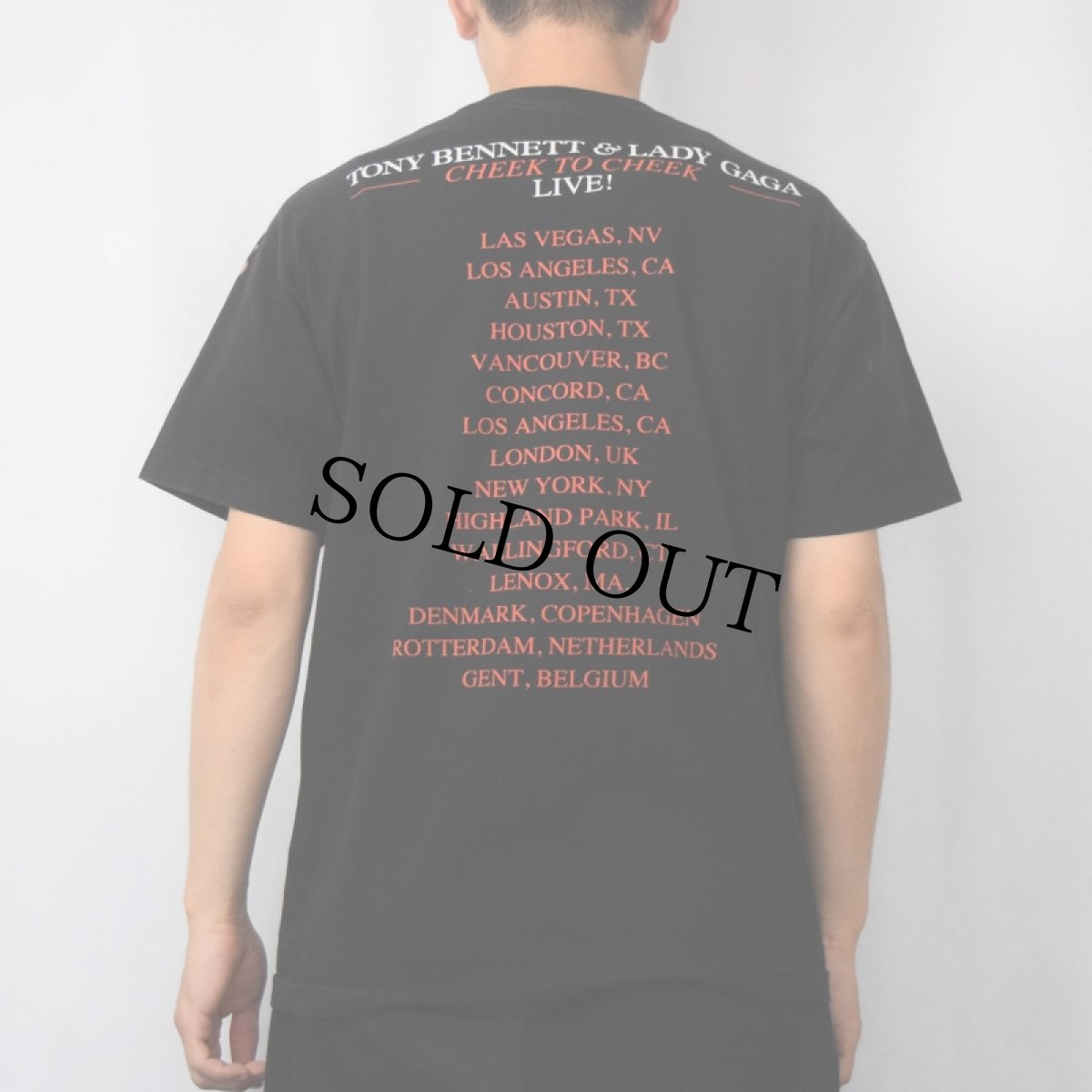 画像4: TONY BENNETT & LADY GAGA ミュージシャンツアーTシャツ BLACK (4)