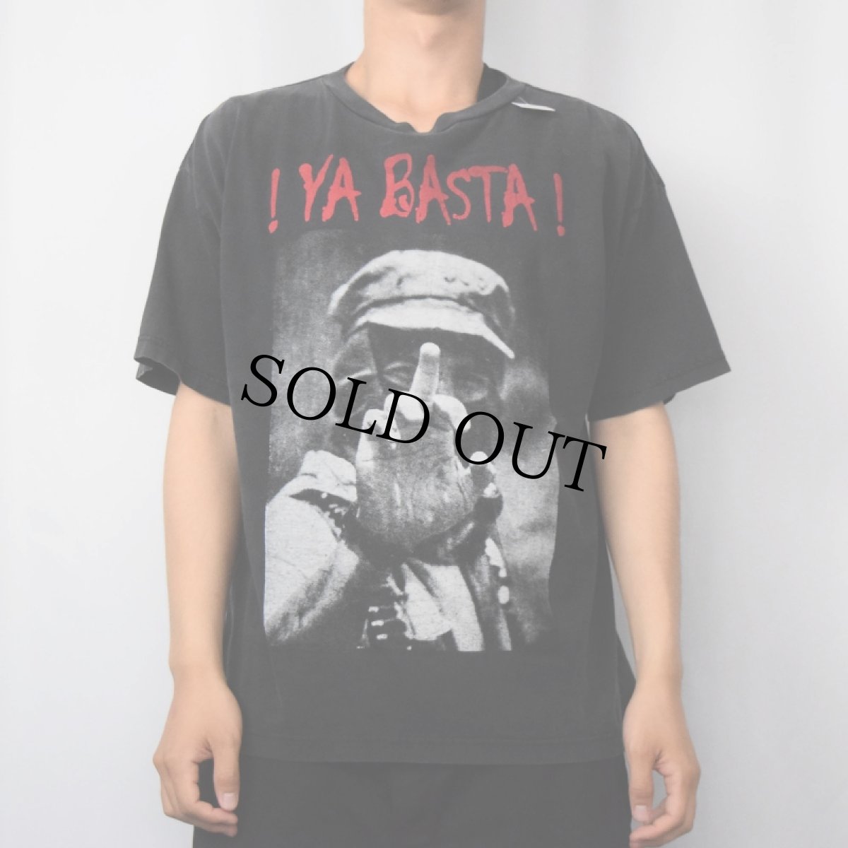 画像3: ZAPATISTA MEXICO "! YA BASTA !" プリントTシャツ BLACK (3)