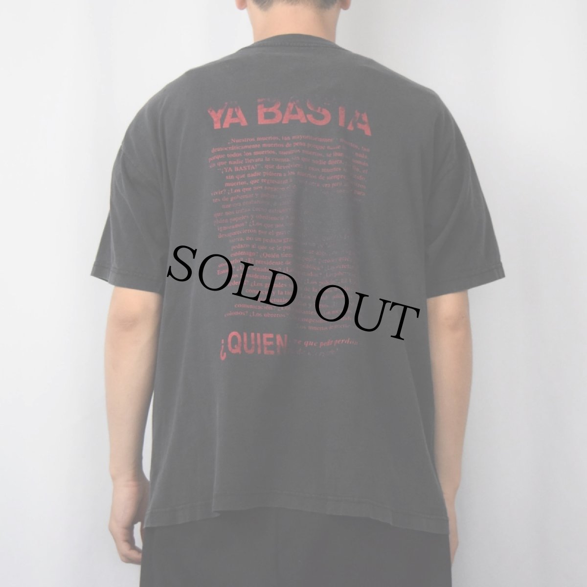 画像4: ZAPATISTA MEXICO "! YA BASTA !" プリントTシャツ BLACK (4)