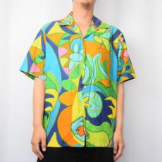 画像2: 【SALE】 70's MALIHINI オールオーバーパターン アロハシャツ (2)