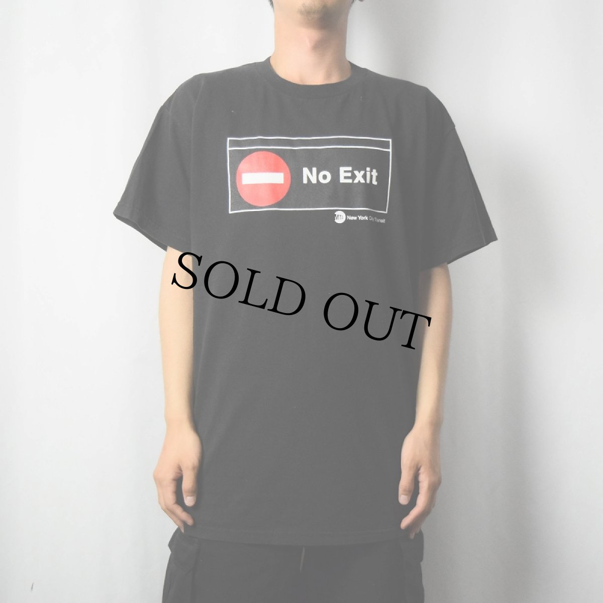 画像2: NYC SUBWAY LINE "No Exit" プリントTシャツ BLACK L (2)