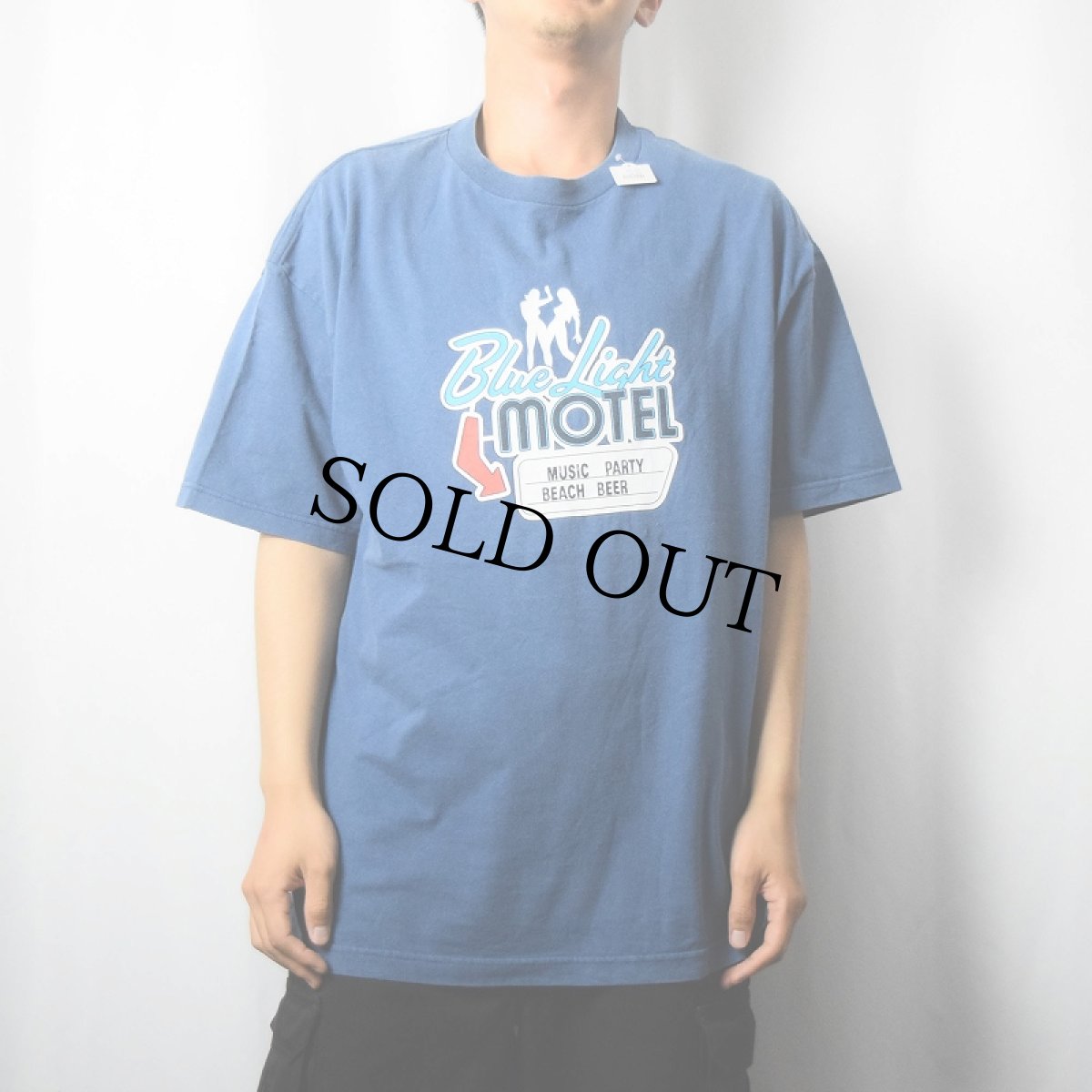画像2: Blue Light Motel モーテルプリントTシャツ XL (2)