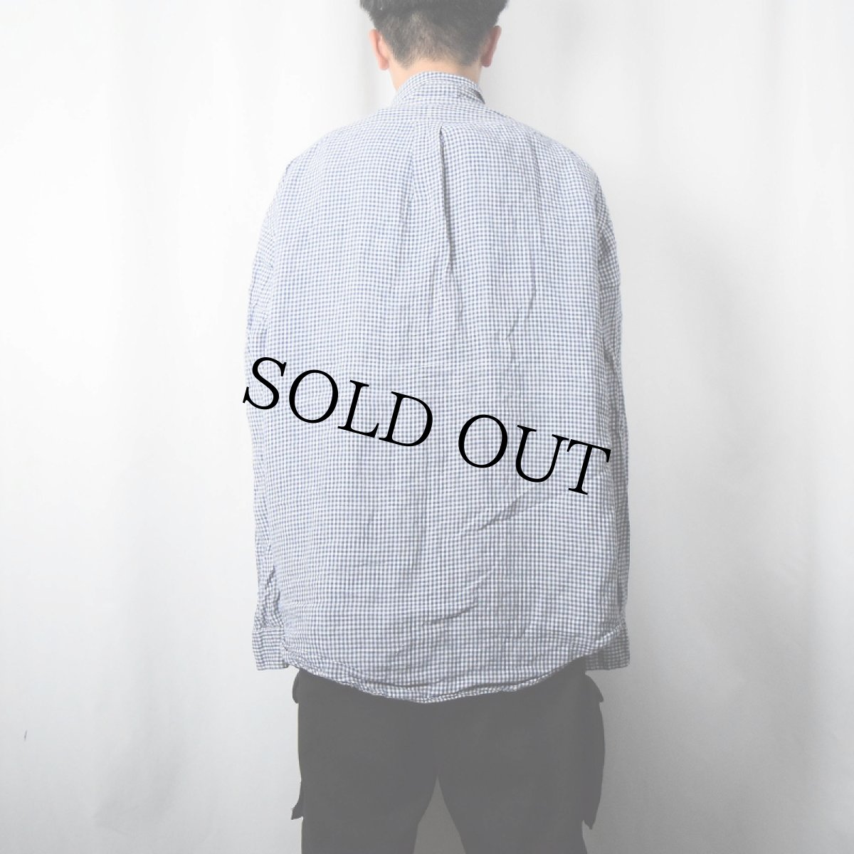 画像3: Ralph Lauren "BERTRAND" ギンガムチェック柄 リネンボタンダウンシャツ XL (3)