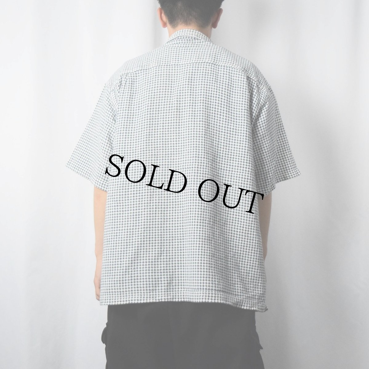 画像3: RIVER 総柄 オープンカラーコットンシャツ XL (3)