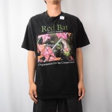 画像2: 90's "Red Bat" コウモリプリントTシャツ L (2)
