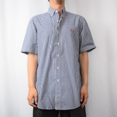 画像2: Ralph Lauren "CLASSIC FIT" ギンガムチェック柄 コットンボタンダウンシャツ M (2)
