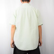 画像3: Ralph Lauren "CLASSI FIT" ストライプ柄 シアサッカーボタンダウンシャツ L (3)
