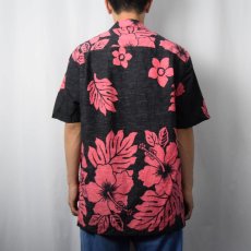 画像3: 80〜90's HAWAII製 ハイビスカス柄 アロハシャツ L (3)