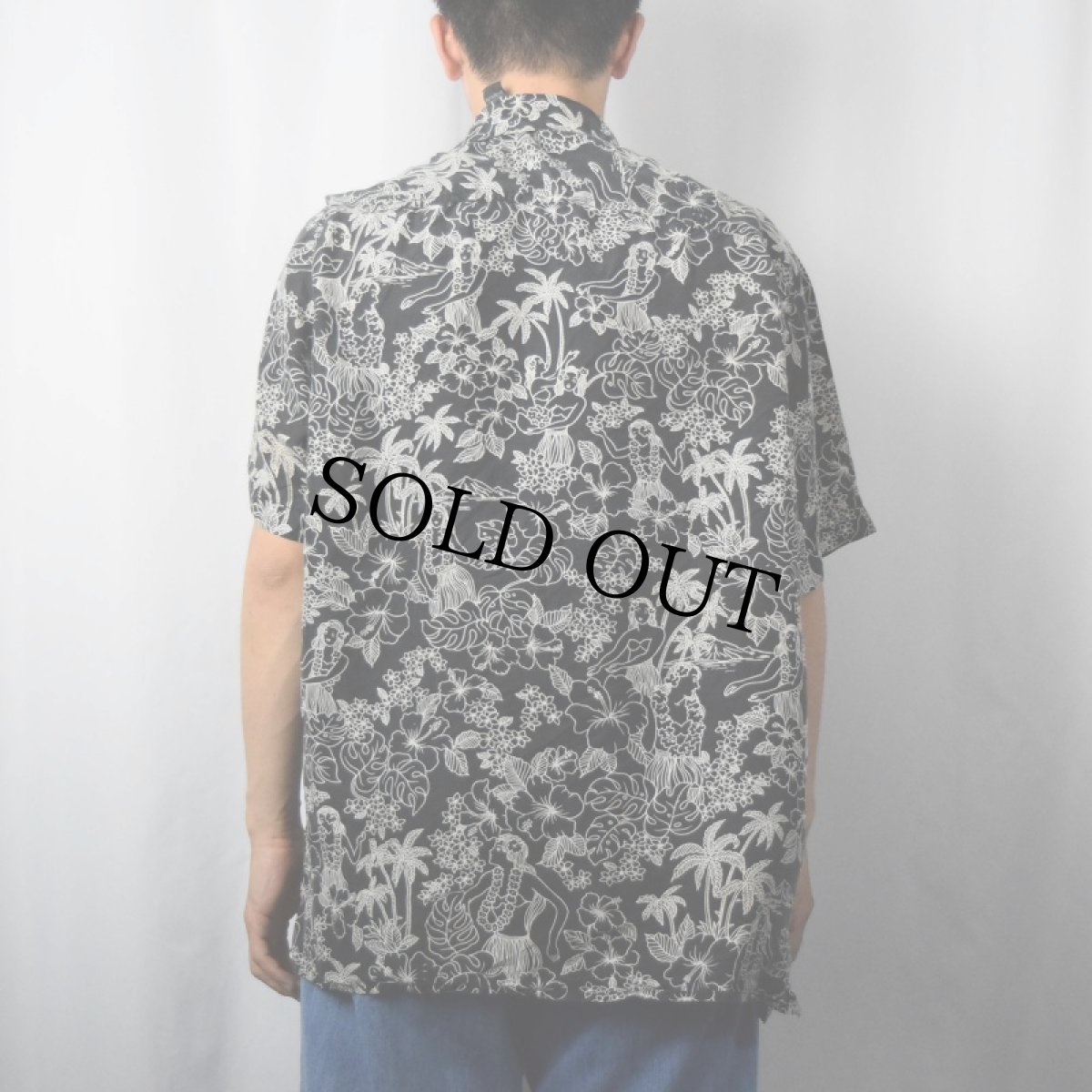 画像3: SILK ICON リゾート柄 シルクシャツ M (3)