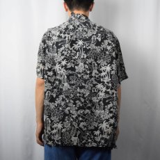 画像3: SILK ICON リゾート柄 シルクシャツ M (3)