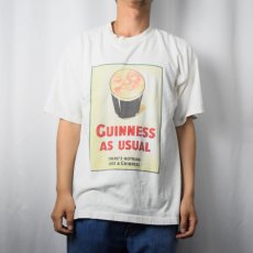 画像2: GUINNESS "GUINNESS AS USUAL" プリントTシャツ L (2)