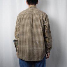画像3: PERRY ELLIS チェック柄 ペンキペイント コットンシャツ M (3)