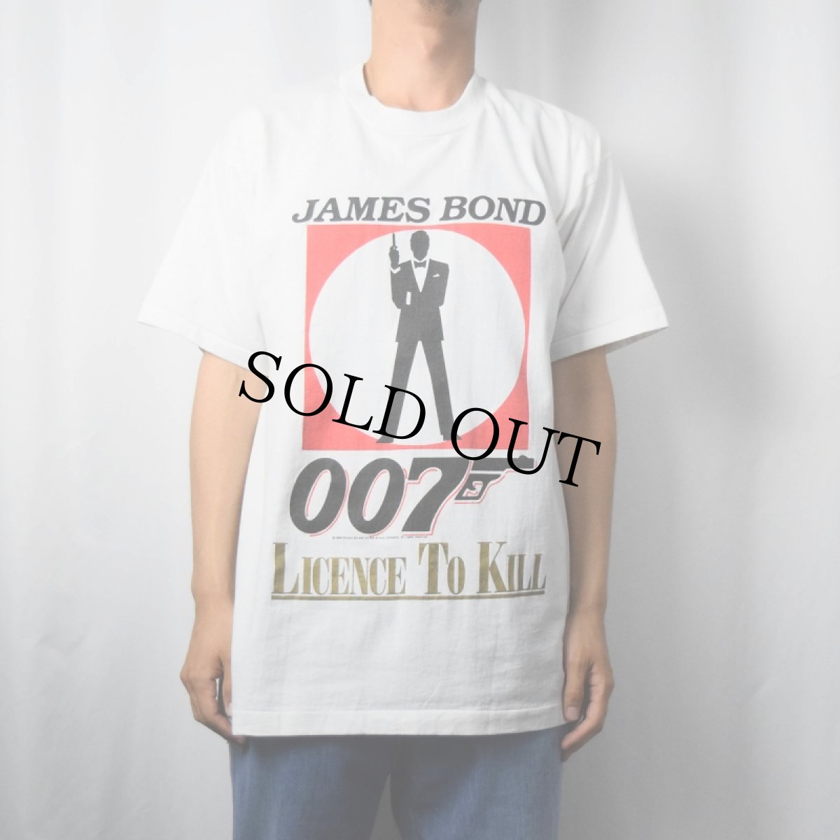 画像2: 80's 007/LICENCE TO KILL CANADA製 アクション映画プリントTシャツ XL (2)
