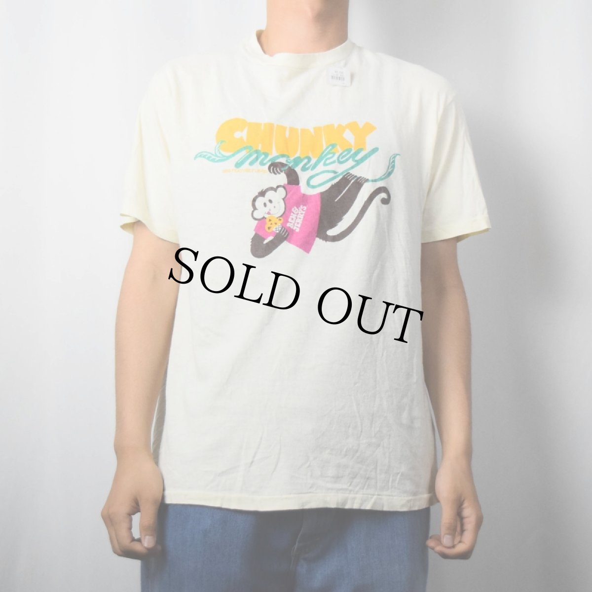 画像2: 【SALE】 80's BEN&JERRY'S USA製 "CHUNKY monkey" 企業プリントTシャツ XL (2)