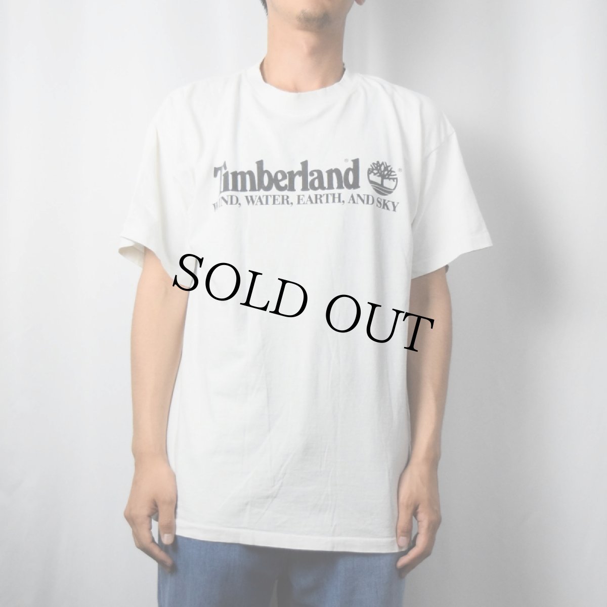 画像2: 90's Timberland USA製 ロゴプリントTシャツ M (2)