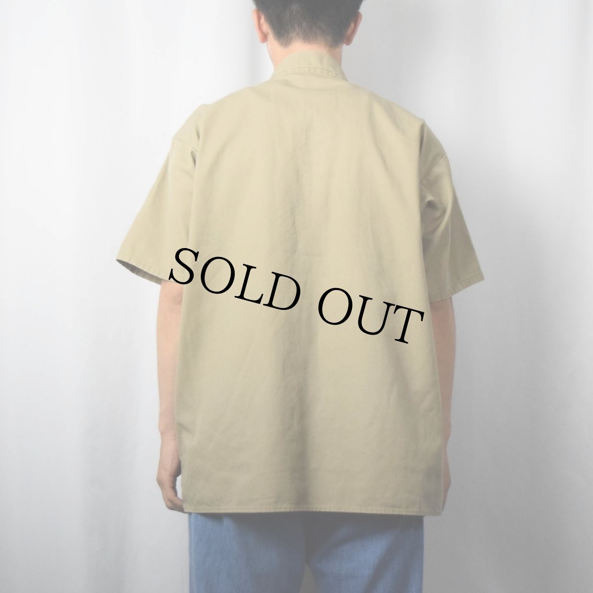 画像3: 80〜90's BEN DAVIS USA製 ハーフジップ ワークシャツ XL (3)