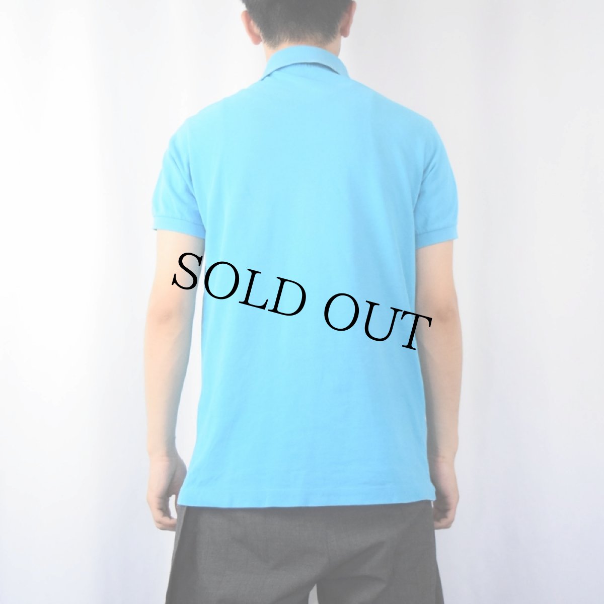 画像3: 70〜80's CHEMISE LACOSTE FRANCE製 ロゴワッペン 鹿の子ポロシャツ SIZE4 (3)