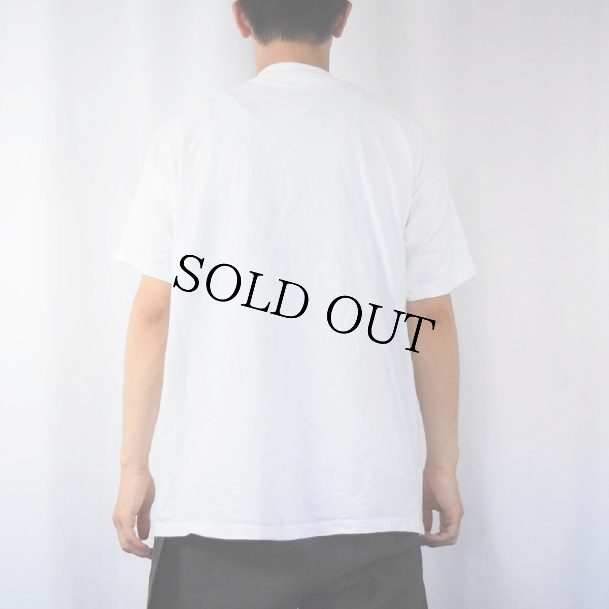 画像3: 90's "If a man speaks in the forest,..." メッセージプリントTシャツ XL (3)