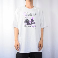 画像2: 90's Gandhi USA製 "First they ignore you..." 名言プリントTシャツ XL (2)