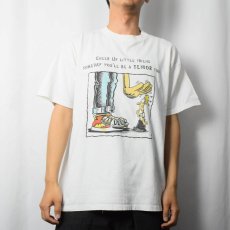 画像3: 90's USA製 "CHEER UP LITTLE FRIEND..." シュールイラストプリントTシャツ L (3)
