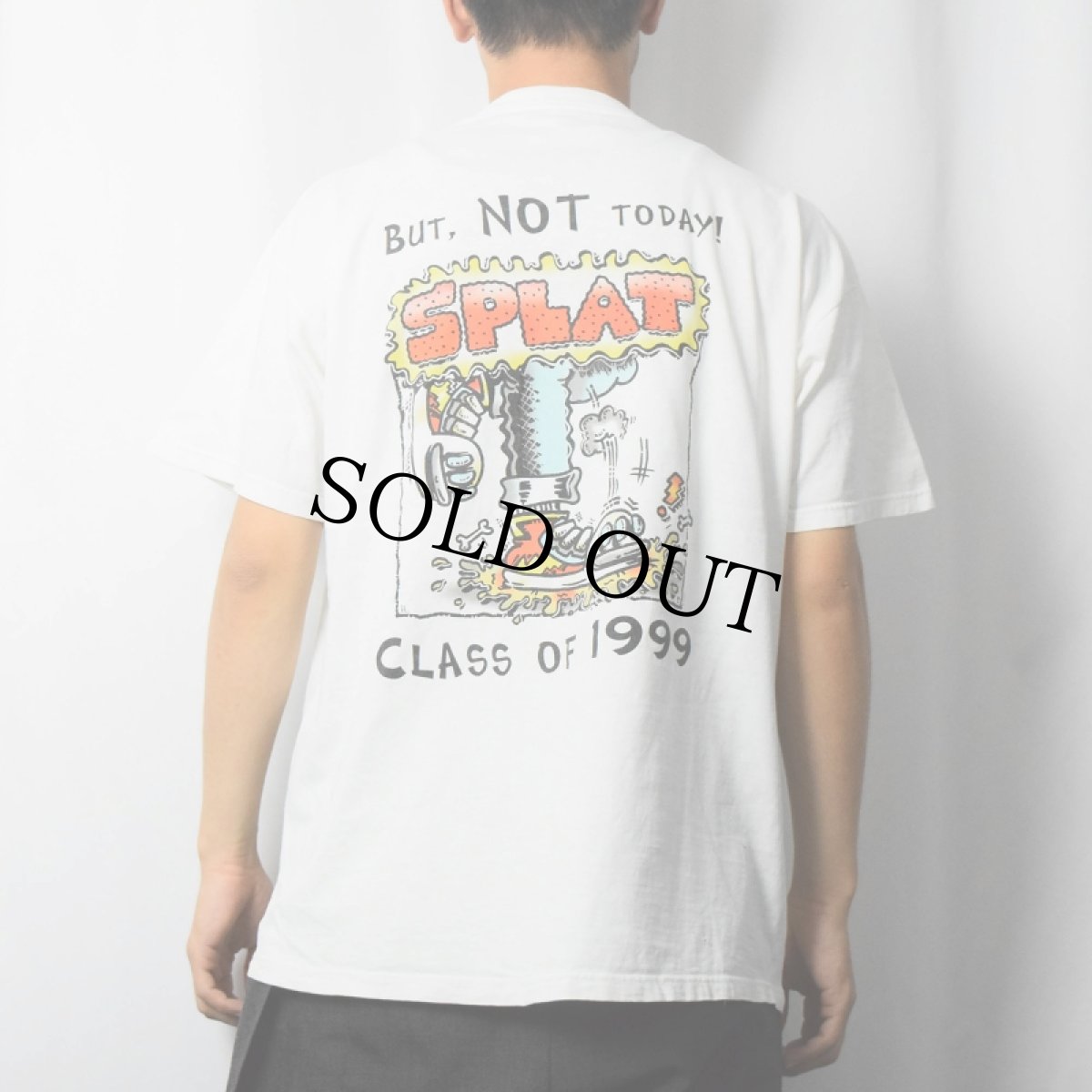 画像4: 90's USA製 "CHEER UP LITTLE FRIEND..." シュールイラストプリントTシャツ L (4)