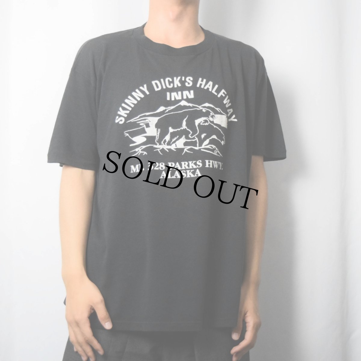 画像2: 80's USA製 "SKINNY DICK'S HALFWAY" プリントTシャツ L (2)