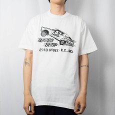画像3: 90's Carl's Speed Shop USA製 バイクカスタムショップ プリントTシャツ L (3)